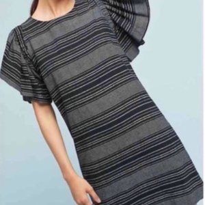 Anthropologie Moon River Denmark flutter sleeve dress large